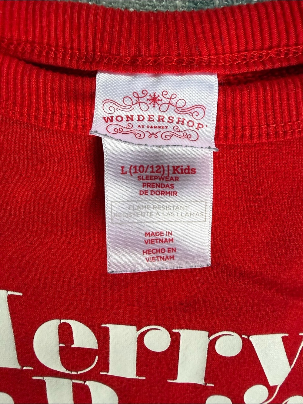 Bundle of Wondershop Red & Black Kids Pajama Tops - Merry & Bright & Little Boo - Picture 6 of 7